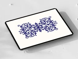 طرح نشان آبی نقوش سنتی