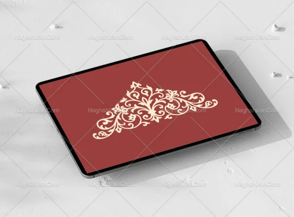 طرح نیم ترنج نقش و نگار سنتی
