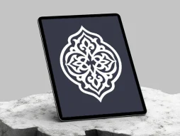 طرح نشان سفید نقوش سنتی