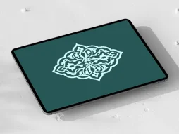 اسلیمی ختایی تذهیب آبی طرح نشان