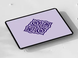 اسلیمی ختایی تذهیب بنفش طرح نشان