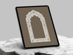 نقوش گل و المان سنتی طرح حاشیه سفید رنگ