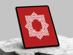 طرح حاشیه نقش و نگار سفید سنتی