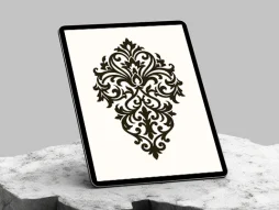 طرح نشان گل و نقوش رنگی سنتی