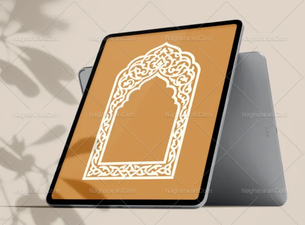 محراب طرح حاشیه نقوش ساده سفید