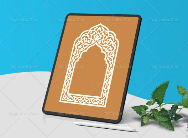 محراب طرح حاشیه نقوش ساده سفید