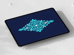 طرح ترنج فیروزه ای سنتی