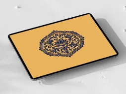 نشان گل و برگ منبت کاری
