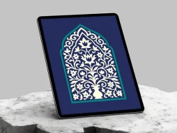 طرح محراب گل و گلدان سفید