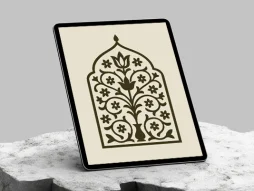 محراب طرح گل و گلدان سنتی ساده