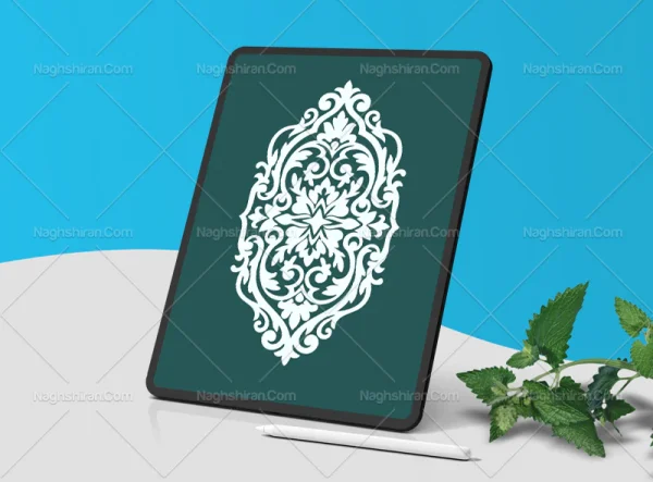 المان نقوش سفید رنگ سنتی
