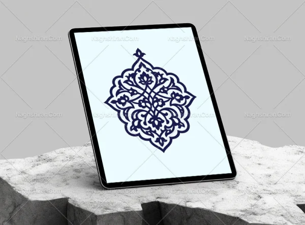 نقوش تذهیب تو خالی طرح نشان