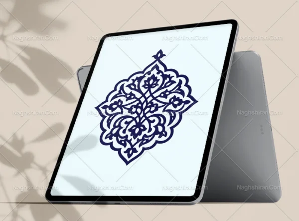 نقوش تذهیب تو خالی طرح نشان