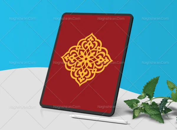 المان نقوش سنتی طرح نشان زرد