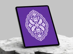 طرح ترنج نقوش سنتی سفید