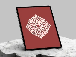 نشان طرح نقوش اسلیمی تذهیب سفید