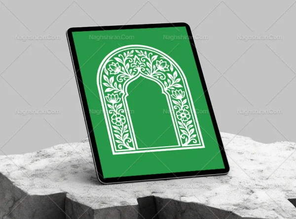 محراب طرح گل و بته سنتی سفید