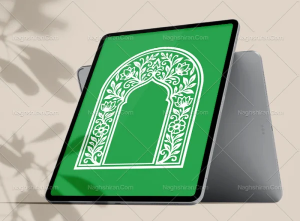 محراب طرح گل و بته سنتی سفید