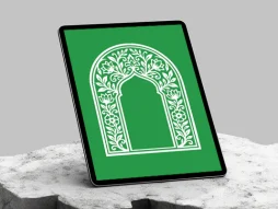 محراب طرح گل و بته سنتی سفید