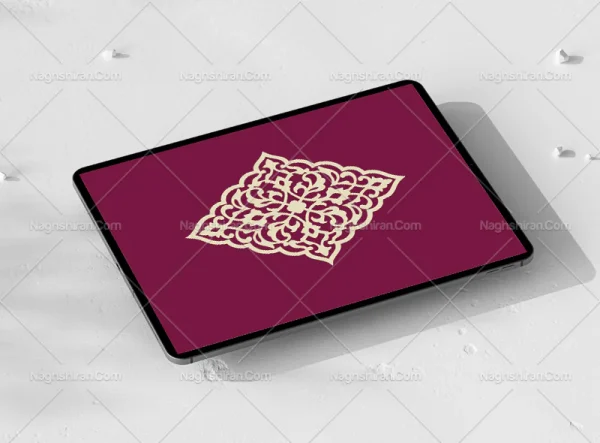 ترنج ساده طرح نقوش تذهیب