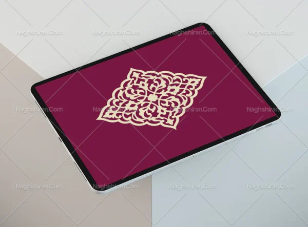 ترنج ساده طرح نقوش تذهیب