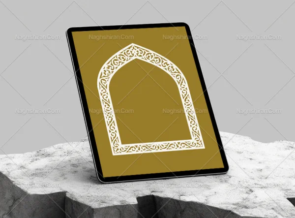 طرح محراب نقوش سفید رنگ