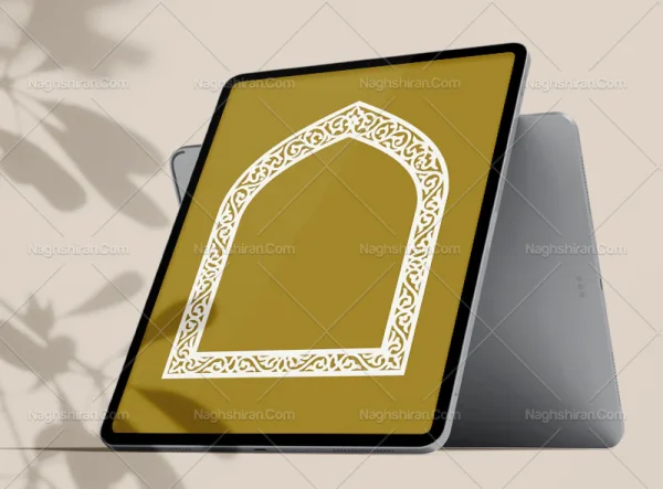 طرح محراب نقوش سفید رنگ