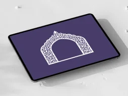 محراب طرح حاشیه نقوش سفید رنگ سنتی