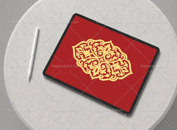 حاشیه المان نقوش سنتی رنگی