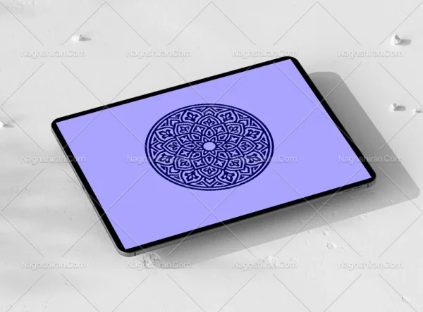 نشان دایره ای ماندالا آبی