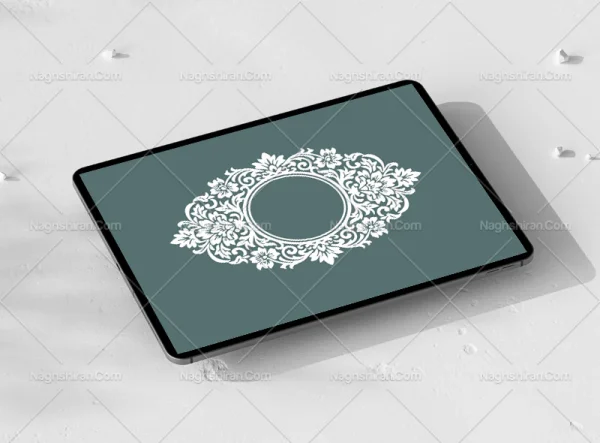 المان حاشیه نقوش سفید سنتی
