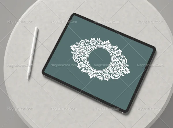 المان حاشیه نقوش سفید سنتی