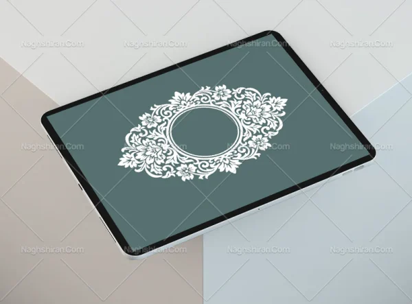 المان حاشیه نقوش سفید سنتی