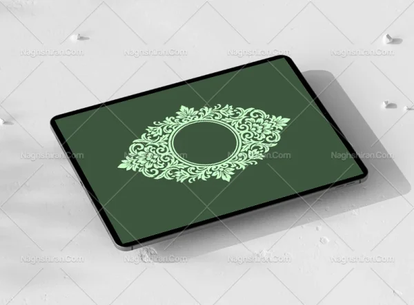 المان حاشیه ترنج نقوش سبز سنتی