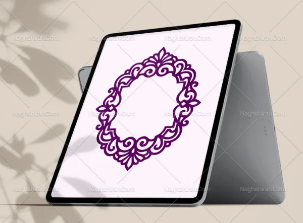 حاشیه نقوش بنفش ساده