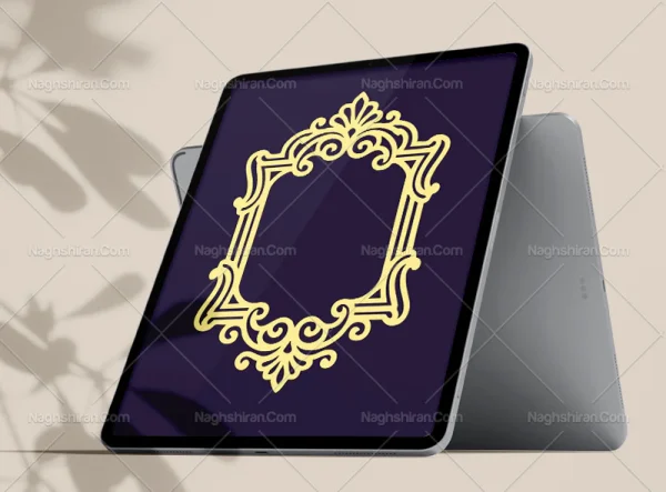 حاشیه نقوش بنفش رنگی