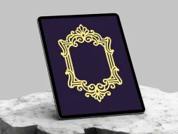 حاشیه نقوش بنفش رنگی