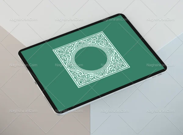 المان و حاشیه نقوش سنتی مربع