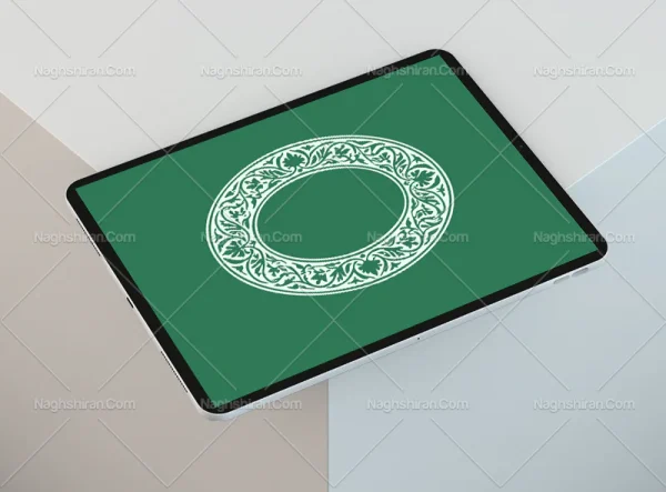 حاشیه نقوش و المان سنتی بیضی