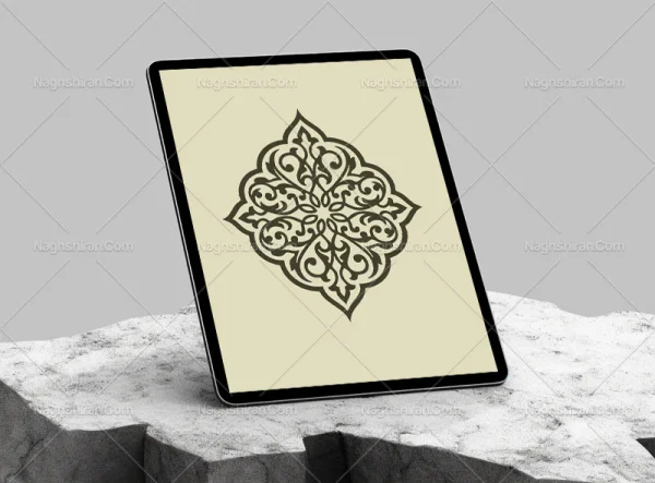 المان و نقوش سنتی طرح نشان رنگی