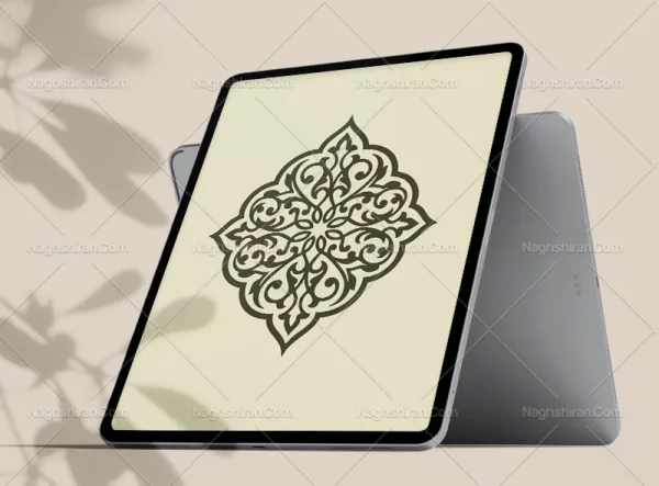 المان و نقوش سنتی طرح نشان رنگی