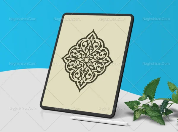 المان و نقوش سنتی طرح نشان رنگی
