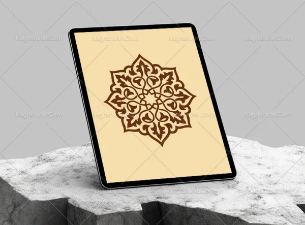 المان و نقوش قهوه ای رنگ سنتی