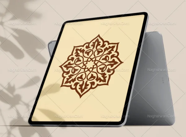المان و نقوش قهوه ای رنگ سنتی