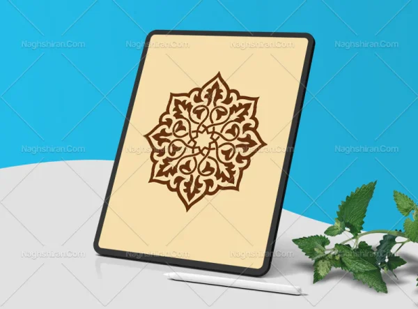 المان و نقوش قهوه ای رنگ سنتی