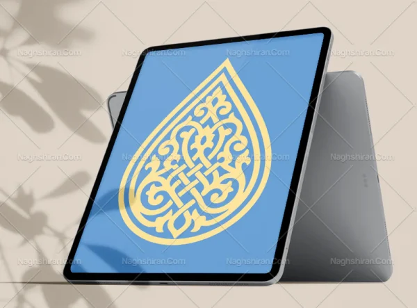 المان و نقوش سنتی ساده رنگی نشان