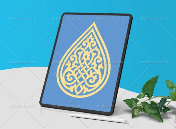 المان و نقوش سنتی ساده رنگی نشان