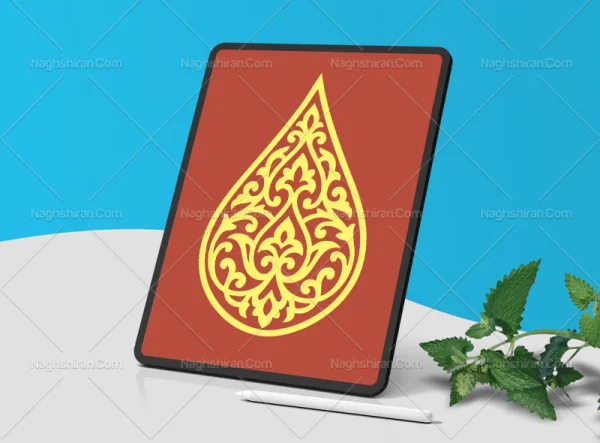 طرح نشان و المان نقوش زرد سنتی