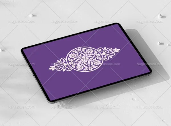 وکتور طرح نقوش گل های منبت کاری