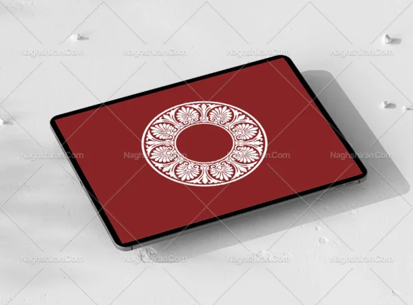 حاشیه دایره نقوش سفید سنتی